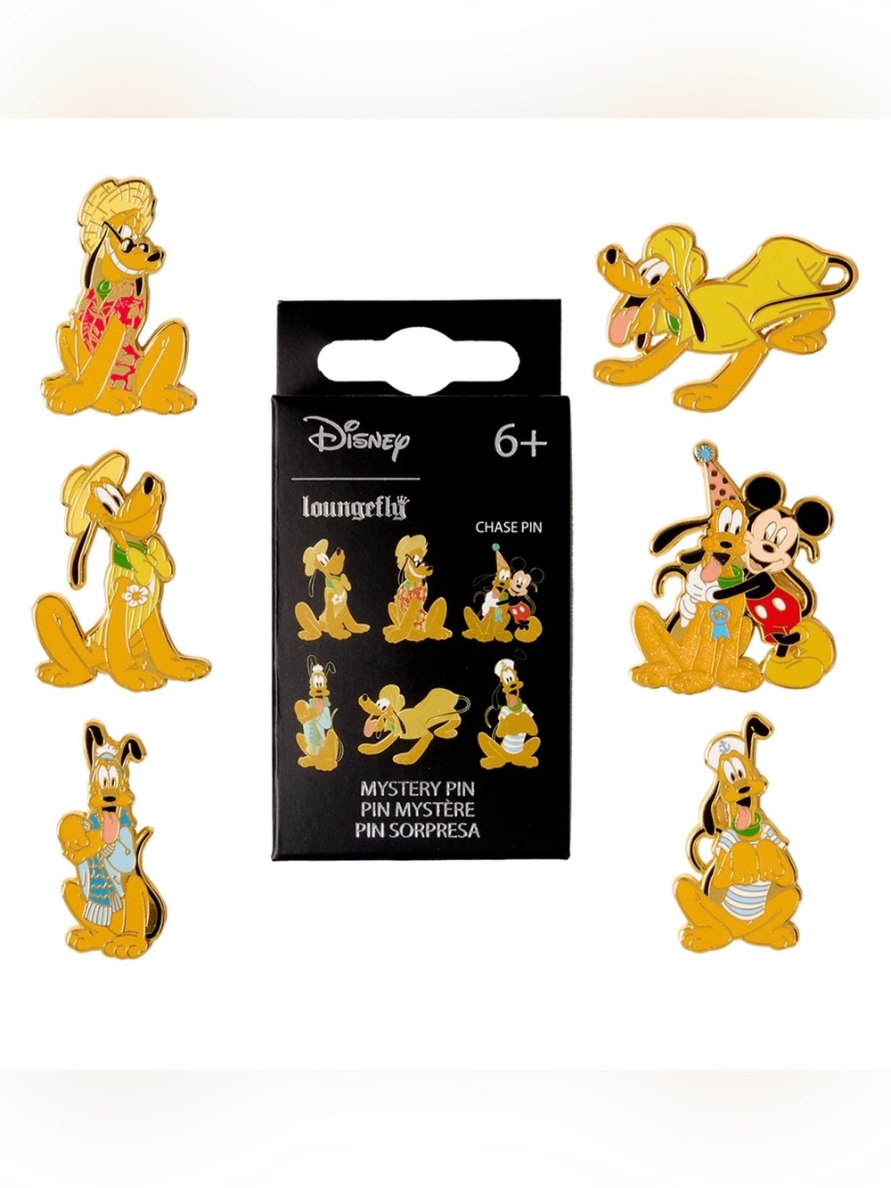 New Loungefly Pluto 95th Anniversary Mystery Box Pin Disney Dog Mickey Friends